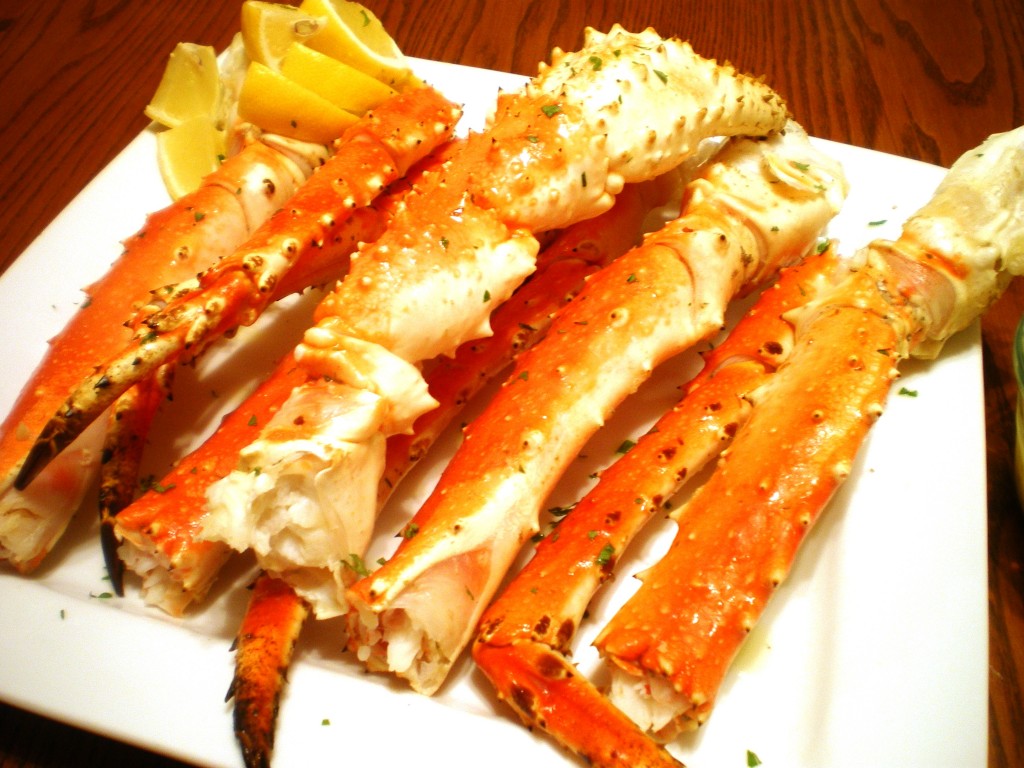 Baked King Crab Legs with Garlic Lemon Butter Sauce - Baked Crab Starters
